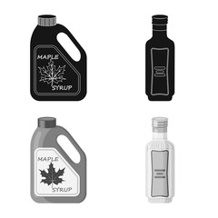 Vector illustration of can and food sign. Collection of can and package vector icon for stock.