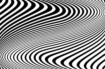 Digital image with a psychedelic stripes