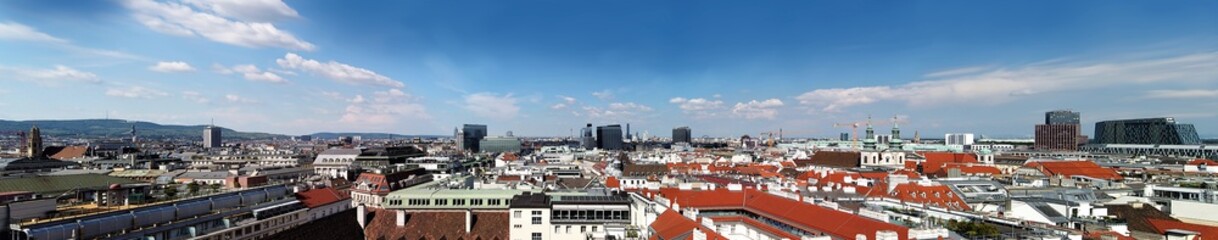 Fototapeta na wymiar Wien Panorama vom Stephansdom nach Nord-Ost