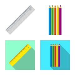 Isolated object of office and supply icon. Set of office and school stock symbol for web.