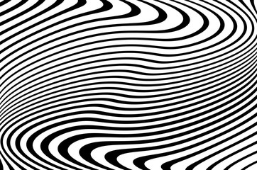 Digital image with a psychedelic stripes