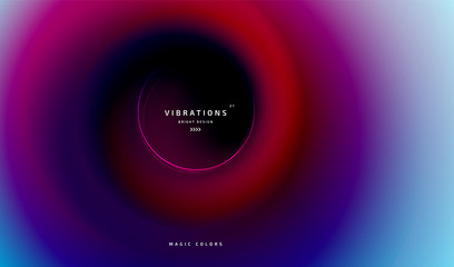 Abstract background with colorful smooth flow of colors. Beautiful blurred backdrop with amazing fluid gradient. Liquid design in trendy colors with gradual blend between shades. Vector illustration