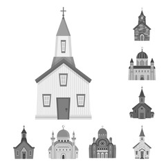 Vector design of architecture and faith symbol. Collection of architecture and traditional stock symbol for web.
