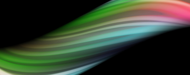 Modern rainbow liquid color flow colorful poster. Wave Liquid shape in black color background. Abstract composition