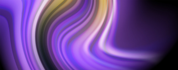 Fluid liquid color wave lines, glowing colorful light effect, abstract composition template. Geometric technology abstract pattern. Movement concept