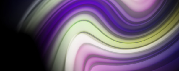 Obraz premium Fluid liquid color wave lines, glowing colorful light effect, abstract composition template. Geometric technology abstract pattern. Movement concept