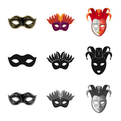 Vector design of luxury and celebration icon. Set of luxury and hide  stock symbol for web.