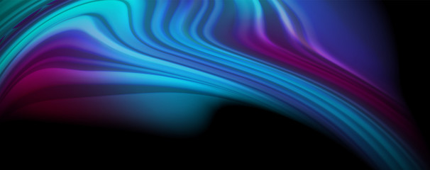 Flowing liquid colors - modern colorful flow poster. Wave liquid shapes. Art design for your design project