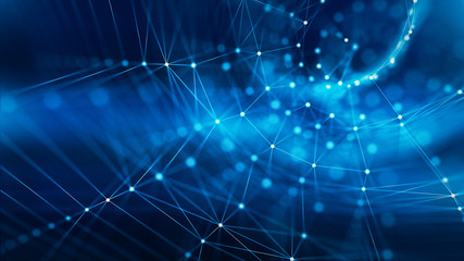 Concept of Network, internet communication. 3d illustration