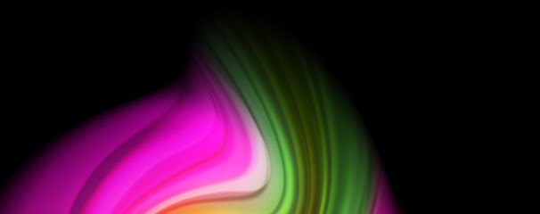 Fluid liquid color wave lines, glowing colorful light effect, abstract composition template. Geometric technology abstract pattern. Movement concept