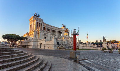 Obraz premium Monument of Victor Emmanuel on Venice Square in Rome . Italy.