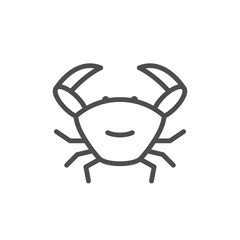 Crab line outline modern icon