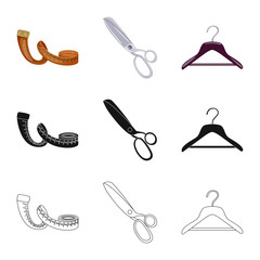 Vector design of craft and handcraft sign. Collection of craft and industry vector icon for stock.