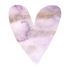 Valentines day, aquarelle illustration. Hand painted watercolor hearts. Isolated objects perfect for Valentine's