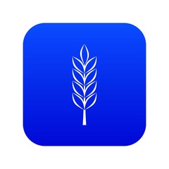 Wheat spike icon digital blue for any design isolated on white vector illustration