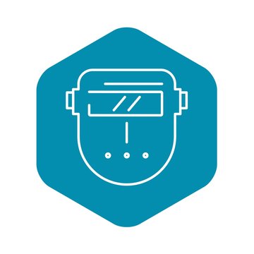 recommend clip art: Welder plastic mask icon. Outline welder plastic mask vector icon for web design isolated on white background