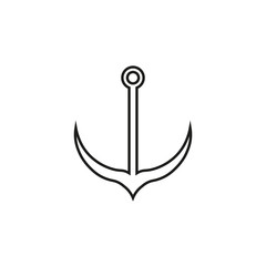 Anchor icon. Line style. Vector.	