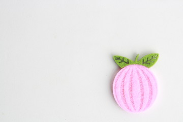 fabric craft with fruit shape