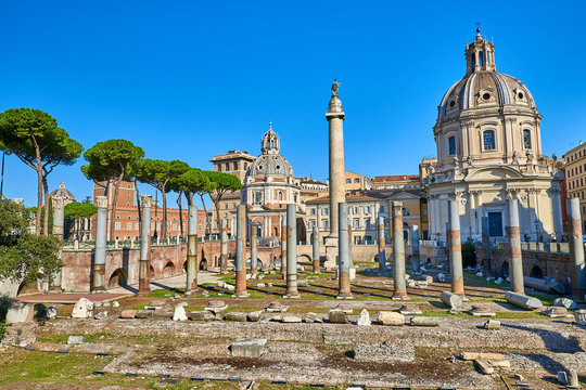 view of imperial fora, rome
