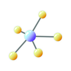 molecule icon, molecule symbol, vector molecule image, science, chemistry.
