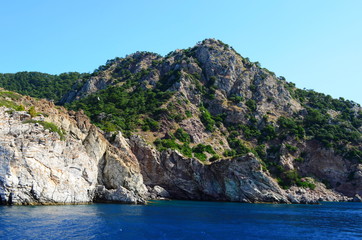 A boat trip on the Aegean Sea overlooking the islands