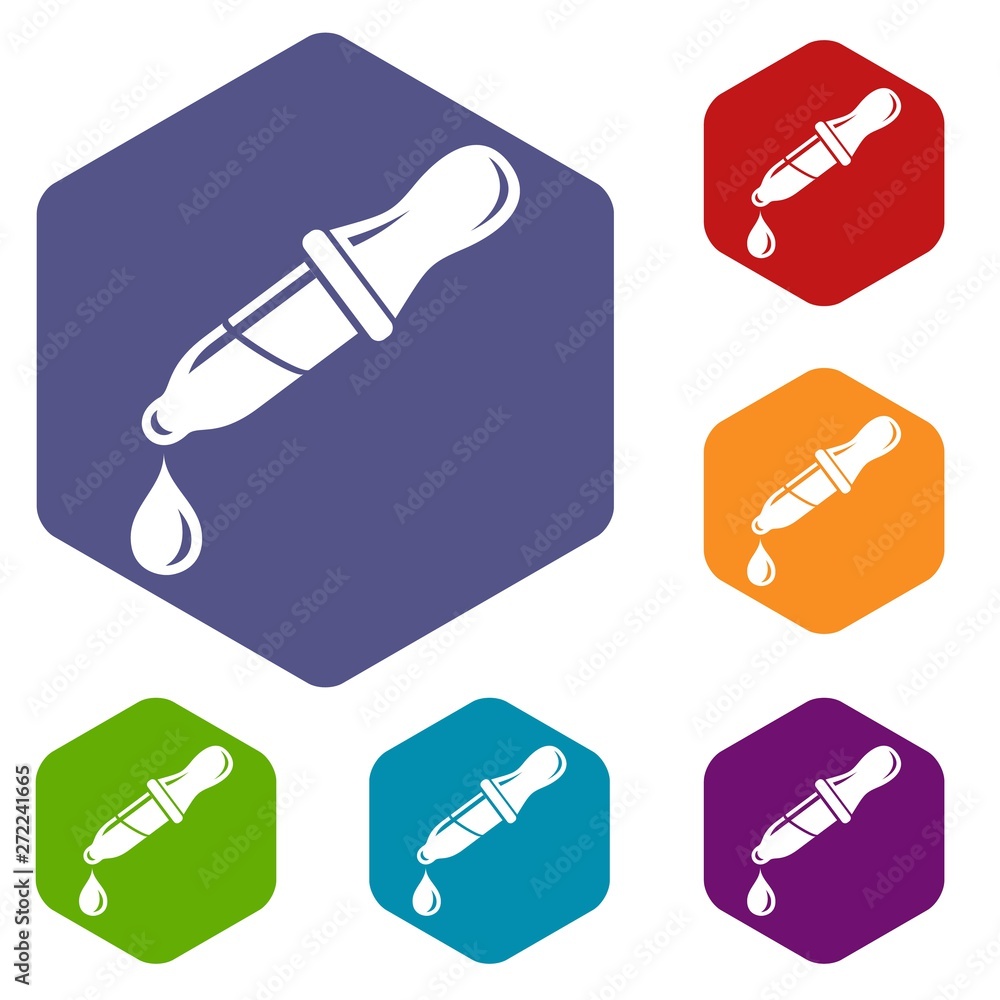 Poster pipette icon. simple illustration of pipette vector icon for web