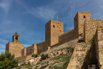 Fototapeta premium Ancient walls in the Alcazaba de Antequera. Malaga. Andalusia. Spain.