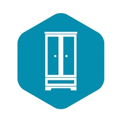 Wardrobe in simple style isolated on white background vector illustration