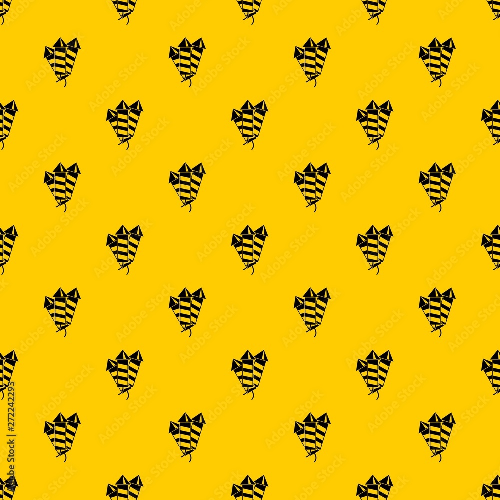 Poster firecrackers pattern seamless vector repeat geometric yellow for any design