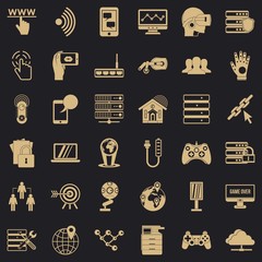 Broadcaster icons set. Simple set of 36 broadcaster vector icons for web for any design