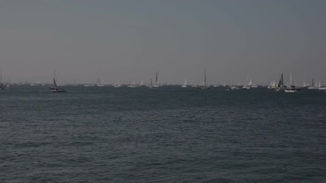 Sailboats during the 50 Barcolana, Trieste