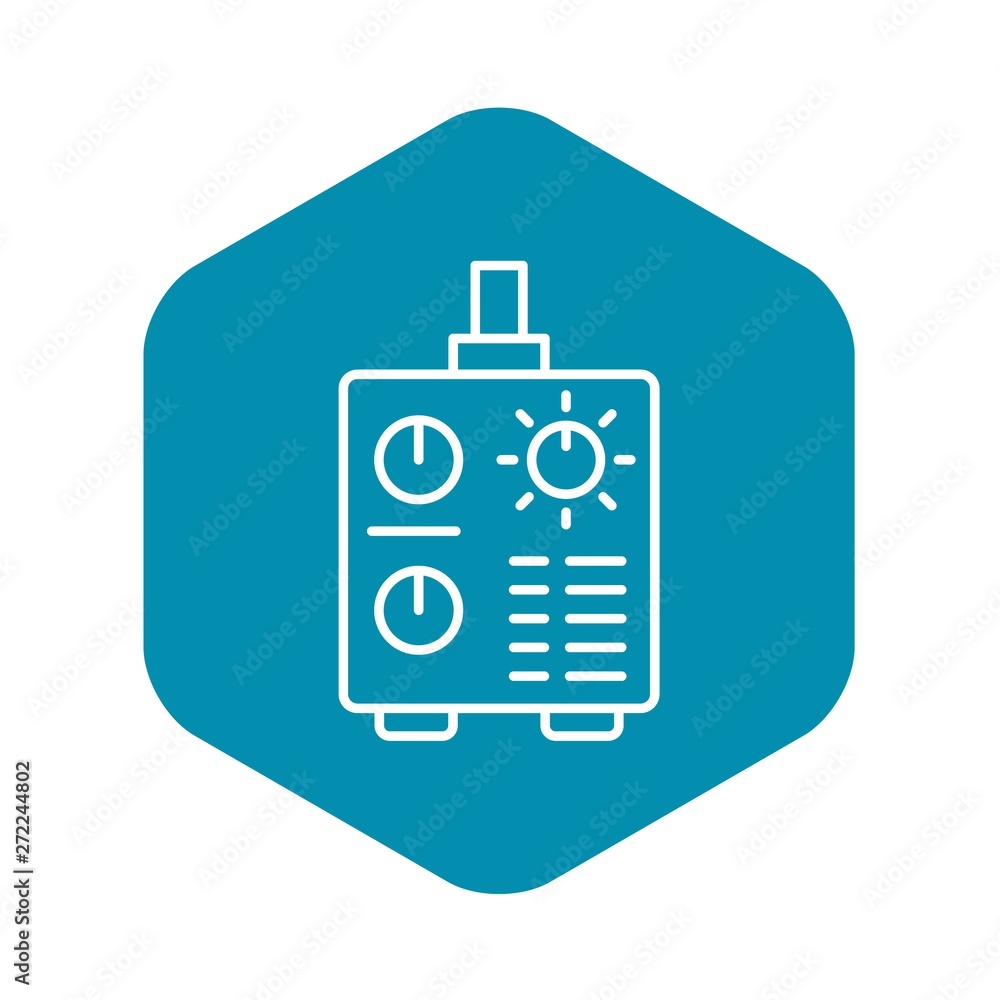 Poster welding machine icon. outline welding machine vector icon for web design isolated on white backgroun