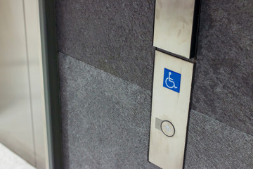 Symbol for disabled people in public buildings