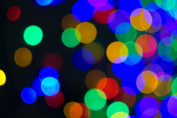 Abstract colorful blurred out of focus lights, bokeh background