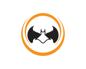 Bat vector icon logo template illustration design