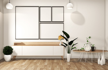 cabinet in zen empty room Japanese - zen style,minimal designs. 3D renderin