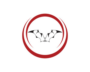Bat vector icon logo template illustration design