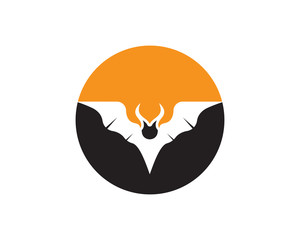 Bat vector icon logo template illustration design