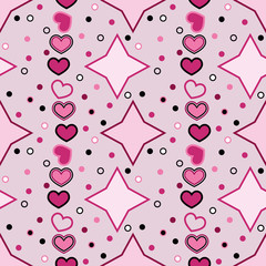 Seamless pattern of geometric shapes. Childhood pattern with simple geometric shapes. Background of the figures.