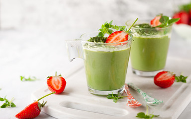 Matcha green tea panna cotta