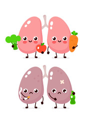 Happy cute smiling healthy with broccoli