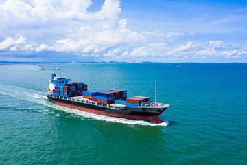 business large cargo containers ship logistics transportation international export and import...
