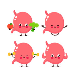 Strong cute healthy happy human organ
