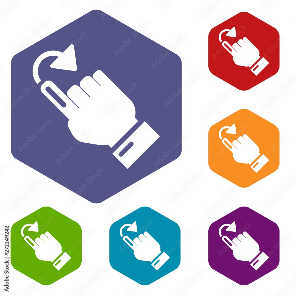 Poster cursor turn icon. simple illustration of cursor turn vector icon for web