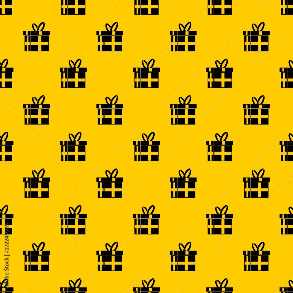 Poster gift in a box pattern seamless vector repeat geometric yellow for any design