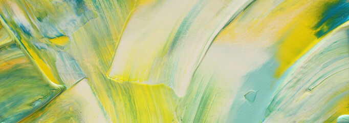 abstract marbleized effect background. yellow, white and green creative colors. Beautiful paint