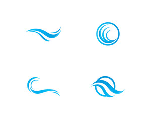 Water Wave Icon Logo Template vector illustration design 
