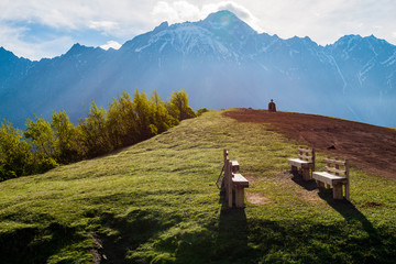 Mountains of Georgia, a beautiful landscape of mountains