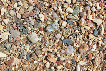 Small stones of sand macro