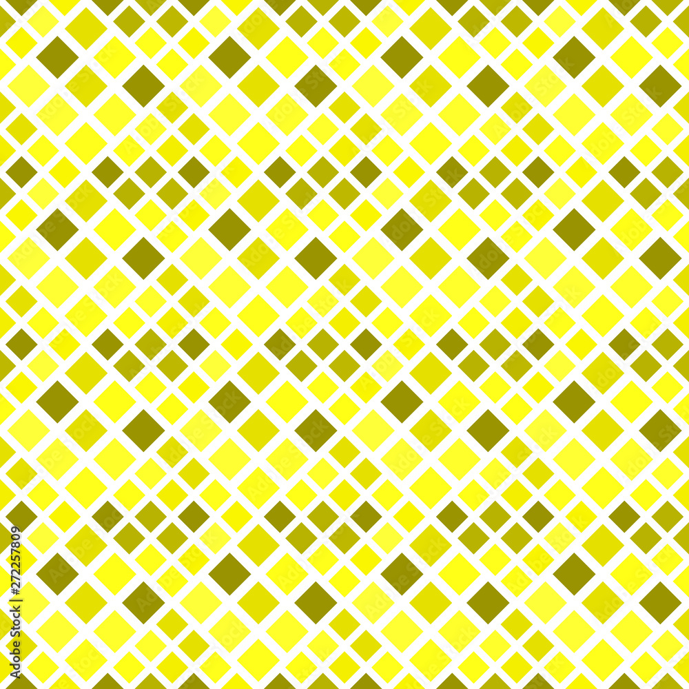 Poster geometrical square pattern background - yellow vector graphic from diagonal squares